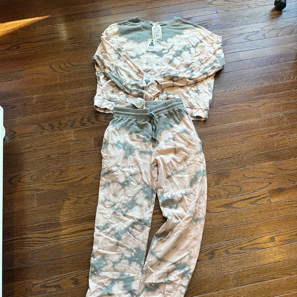 Grey and peach lounge set Track Pants with Relaxed Fit for Everyday Wear - Picture 1 of 6